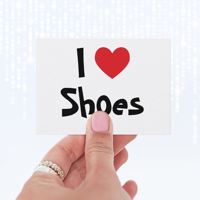 Jag älskar skor visitkort (Customizable I HEART BLANK business cards.)