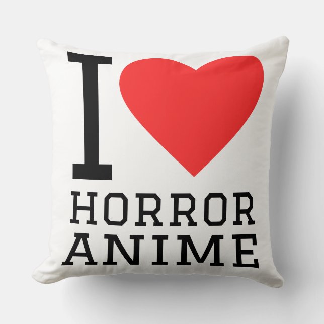 Jag älskar skräck anime kudde (Framsida)