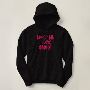 Jag älskar skräck (rosa text) t shirt