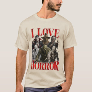 Jag älskar skräck t shirt