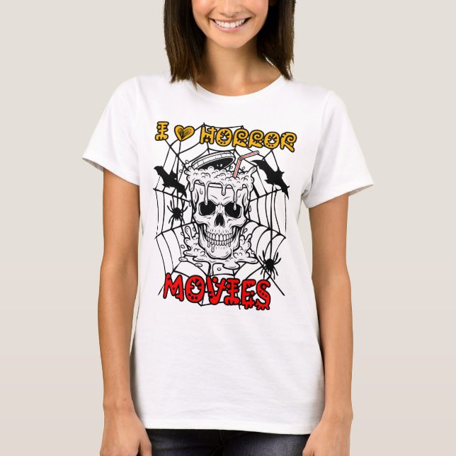 JAG ÄLSKAR SKRÄCKFILMER T SHIRT (Framsida)