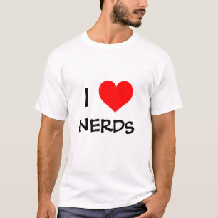 Jag älskar skräddarsy nerds - t-shirt