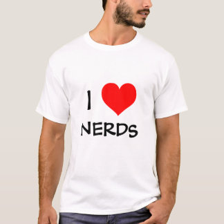 Jag älskar skräddarsy nerds - t-shirt
