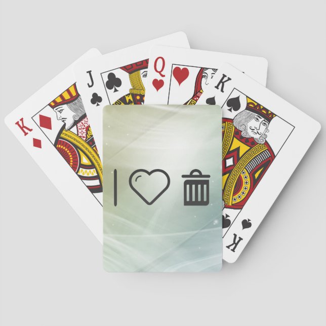 Jag älskar skräp casinokort (Baksidan)