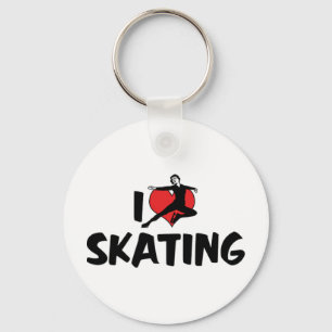 Jag älskar skridskoåkning Nyckelring