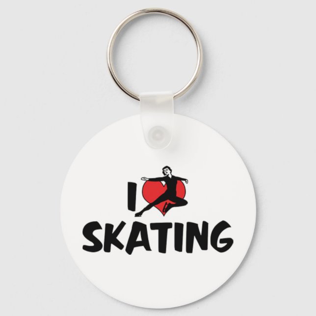 Jag älskar skridskoåkning Nyckelring (Framsida)