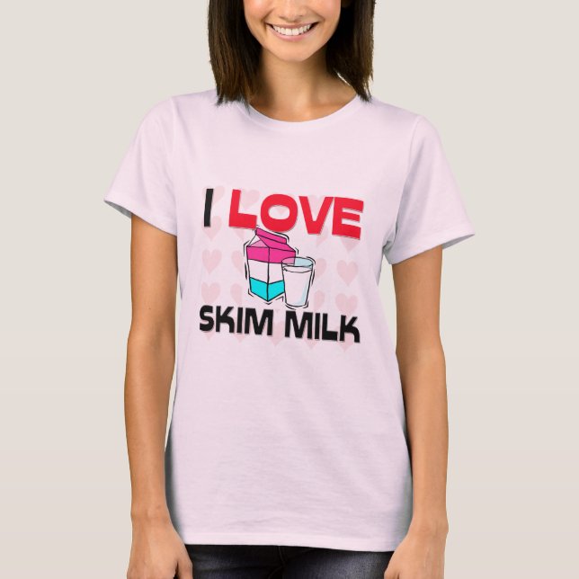 Jag älskar skummar - mjölk tee shirt (Framsida)