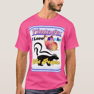 Jag älskar skunkar, inte människor t shirt