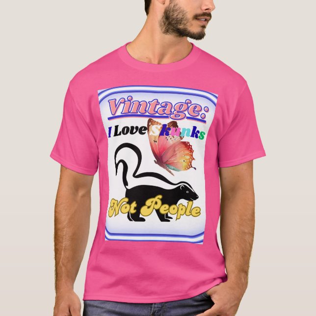 Jag älskar skunkar, inte människor t shirt (Framsida)