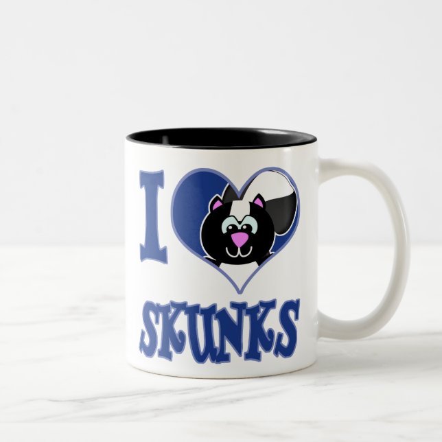 Jag älskar skunkar Två-Tonad mugg (Höger)