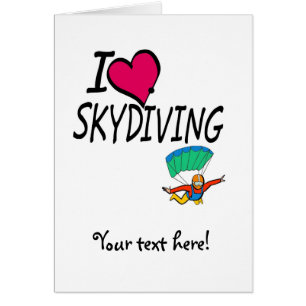 Jag älskar Skydiving Hälsningskort