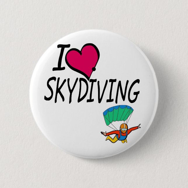 Jag älskar Skydiving Knapp (Framsida)