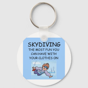 jag älskar skydiving nyckelring
