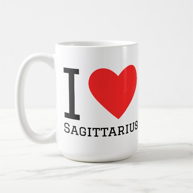 Jag älskar Skytten  Kaffemugg (Vänster)