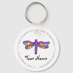 Jag älskar sländaanpassadet Keychain Nyckelring
