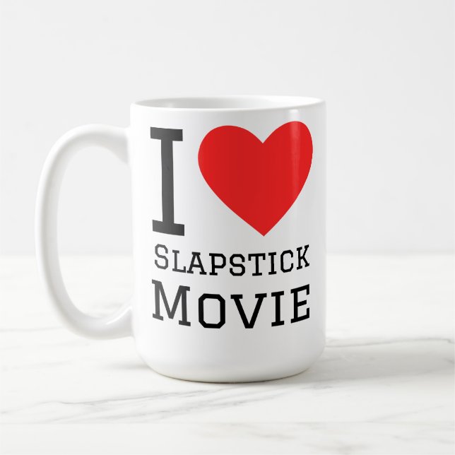 Jag älskar slapstick-film  kaffemugg (Vänster)