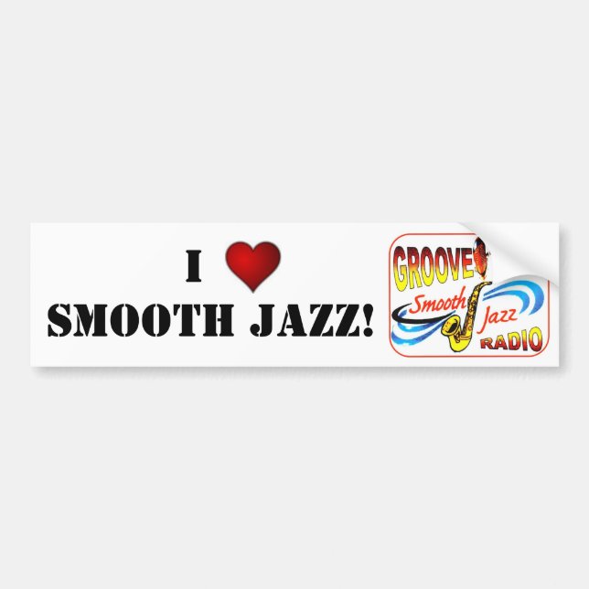 JAG ÄLSKAR SLÄTAR JAZZBILDEKALET BILDEKAL (Framsidan)