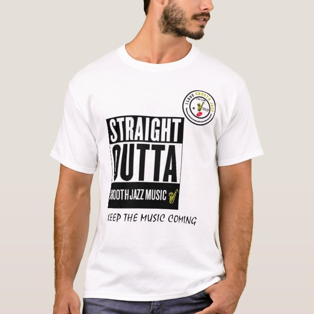 Jag älskar slätar skjorta 85 för Jazzfläktklubb Tee Shirt (Framsida)