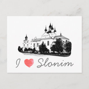 Jag älskar Slonim Vitryssland Arkitektur Vykort
