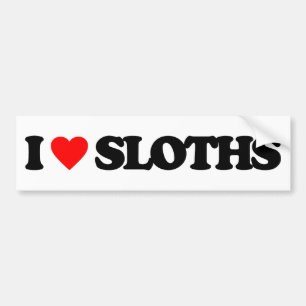 JAG ÄLSKAR SLOTHS BILDEKAL