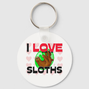 Jag älskar Sloths Nyckelring