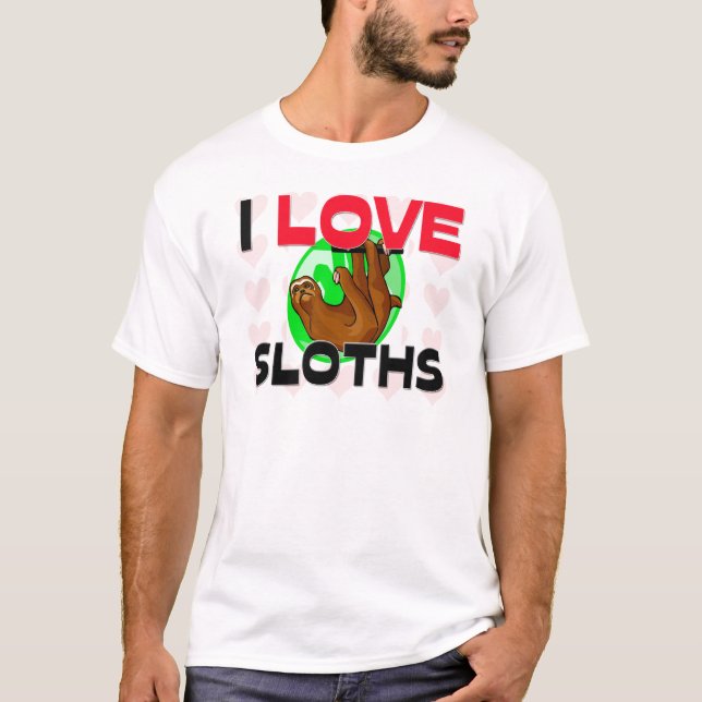 Jag älskar Sloths T-shirt (Framsida)