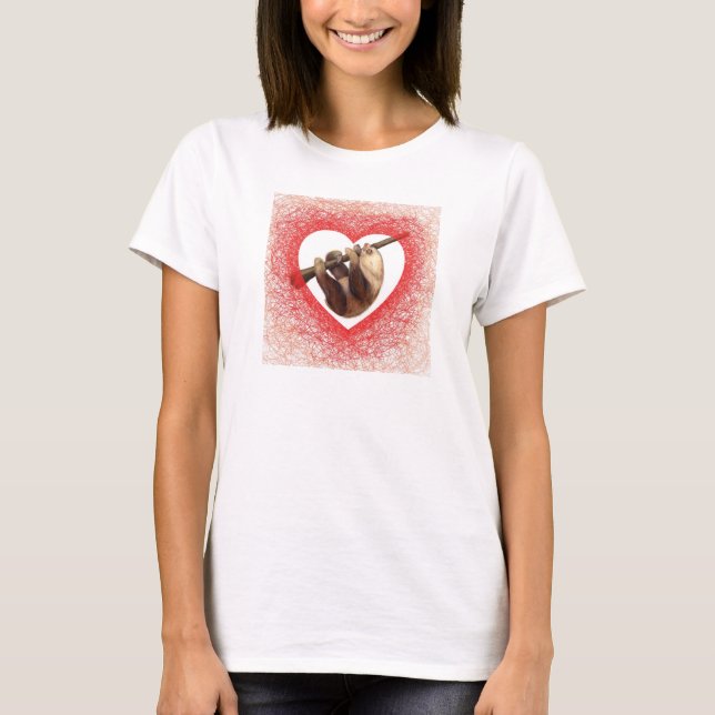 Jag älskar Sloths! T Shirt (Framsida)