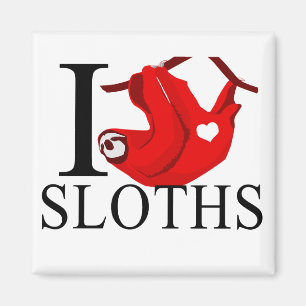 Jag älskar Slothsmagneter Magnet