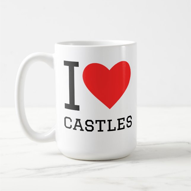 Jag älskar slott  kaffemugg (Vänster)