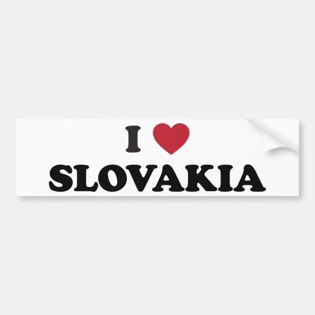 Jag älskar Slovakien Bildekal (Framsidan)