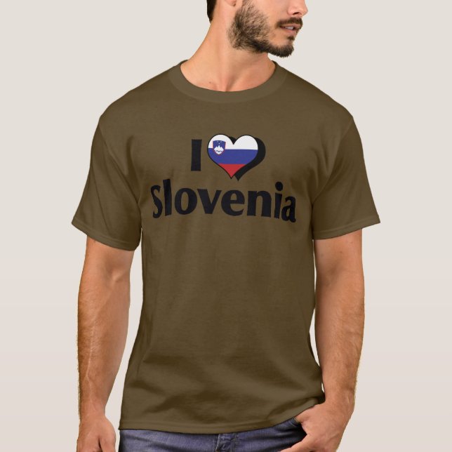 Jag älskar Slovenien Flagga Tröja (Framsida)