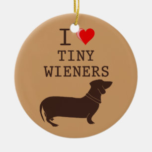 Jag älskar små wiener hund Dachshund Ornament