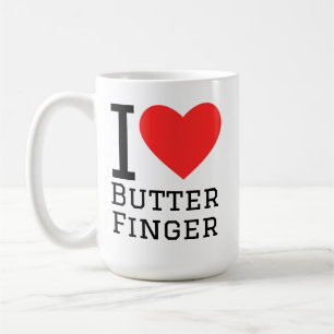 Jag älskar smörfinger kaffemugg
