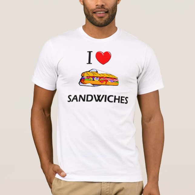 Jag älskar smörgåsar t shirt (Framsida)