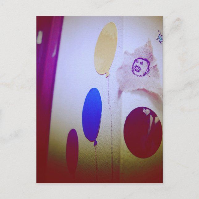 Jag älskar Snailmail - Ballonger Vykort (Framsida)