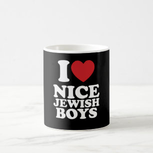 Jag älskar snälla judiska pojkar jag älskar groovy kaffemugg