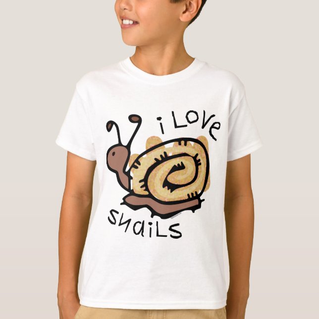 Jag älskar sniglar t-shirt (Framsida)