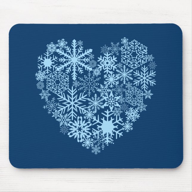 Jag älskar snö Mousepad Musmatta (Framsidan)