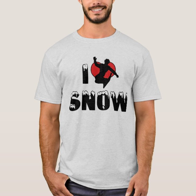 Jag älskar snö T-Shirt (Framsida)