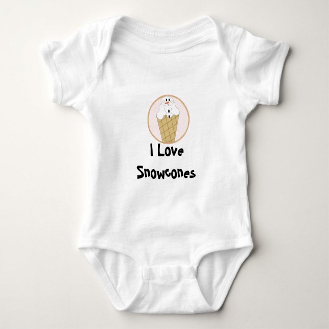 Jag älskar snöcones t-shirt (Framsida)