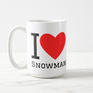 Jag älskar snömannen kaffemugg