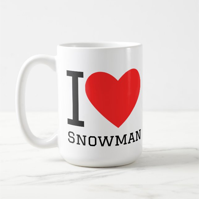 Jag älskar snömannen kaffemugg (Vänster)
