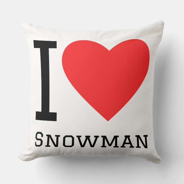 Jag älskar snömannen kudde (Framsida)