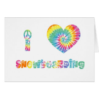 Jag älskar snowboarding. hälsningskort
