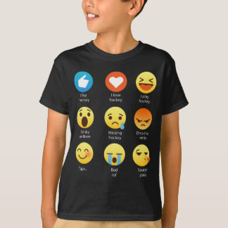 Jag älskar social för hockeyemoticonen (emoji) tröja