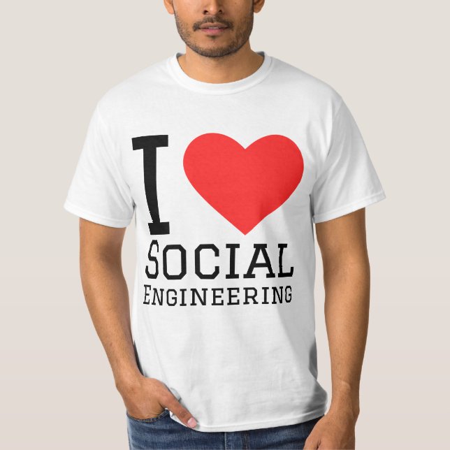 Jag älskar social ingenjörskonst  t shirt (Framsida)