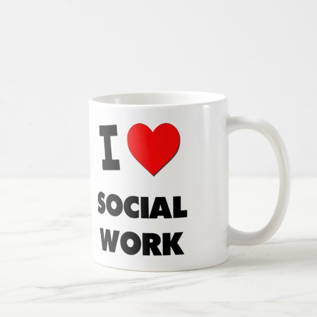 Jag älskar socialt arbete kaffemugg (Höger)