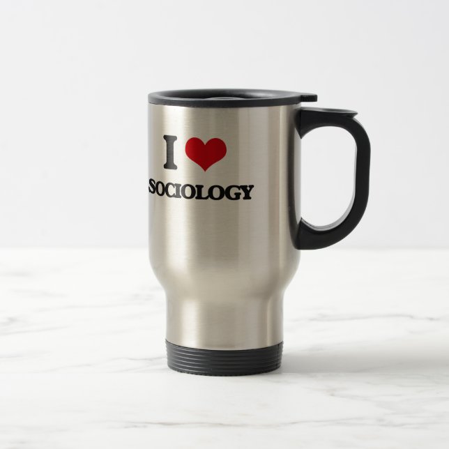 Jag älskar sociologi resemugg (Höger)
