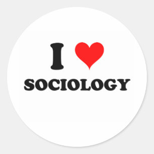 Jag älskar sociologi runt klistermärke