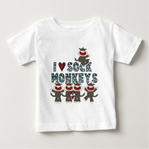 Jag älskar sock monkeyTshirts och gåvor Tee Shirt